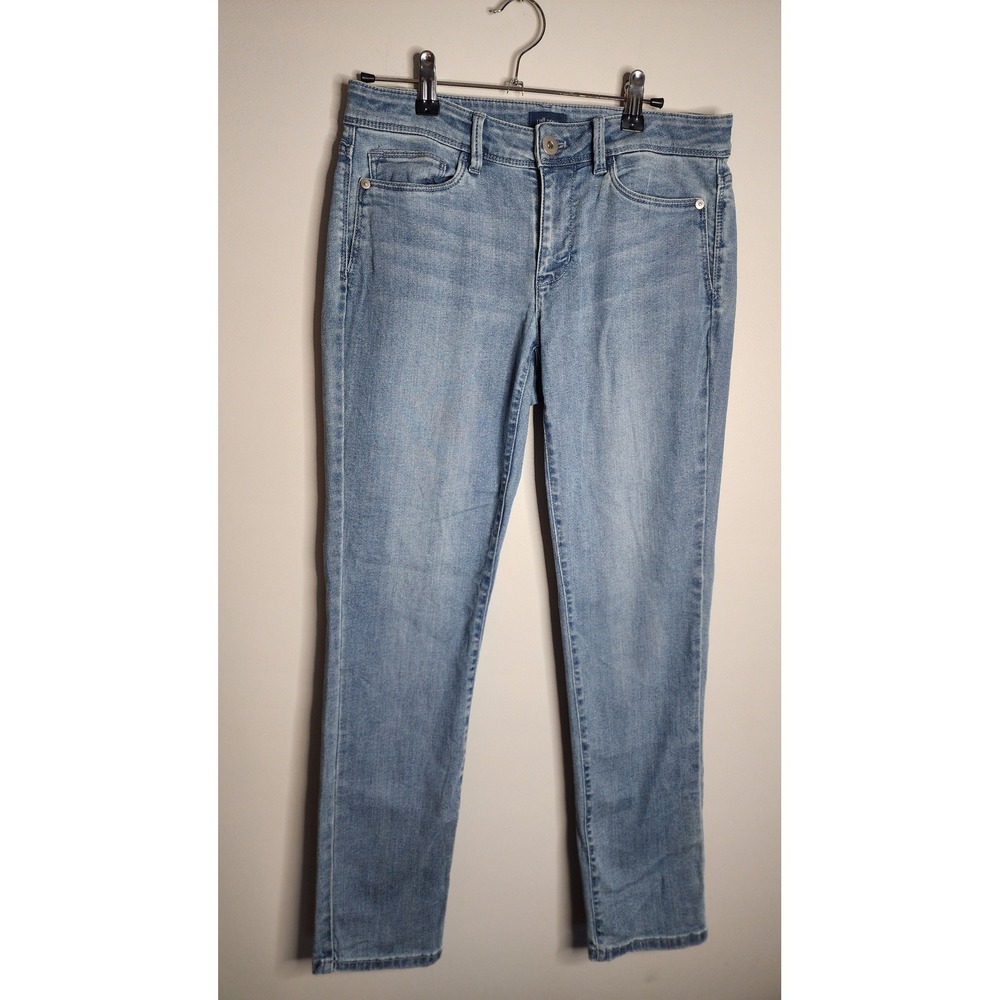 J. Jill Authentic Fit Slim Ankle Light Wash Denim Jeans Size 4 Womens